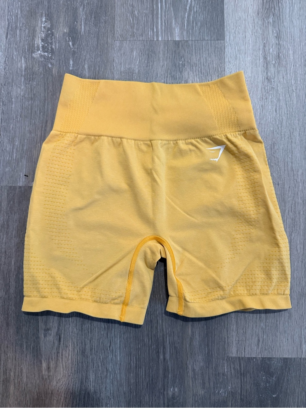 Gymshark Yellow Seamless High-Waist Bike Shorts